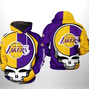 Los Angeles Lakers NBA Grateful Dead 3D Printed Hoodie/Zipper Hoodie