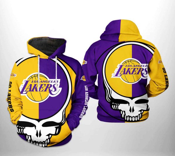 Los Angeles Lakers NBA Grateful Dead 3D Printed Hoodie/Zipper Hoodie