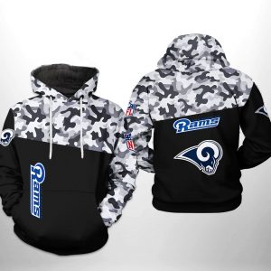 Los Angeles Rams NFL Camo Veteran Team 3D Printed Hoodie/Zipper Hoodie