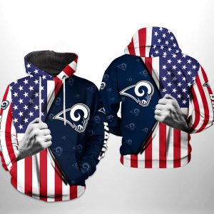 Los Angeles Rams NFL US Flag Team 3D Printed Hoodie/Zipper Hoodie