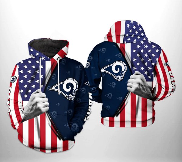 Los Angeles Rams NFL US Flag Team 3D Printed Hoodie/Zipper Hoodie