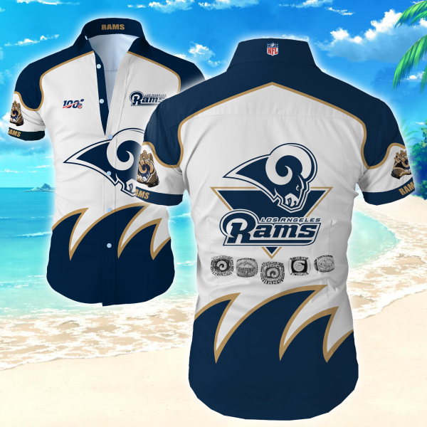 Los Angeles Rams Trendy Sport Hawaiian Shirt Summer Button Up