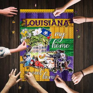Louisiana My Home Sweet Home Jigsaw Puzzle Set