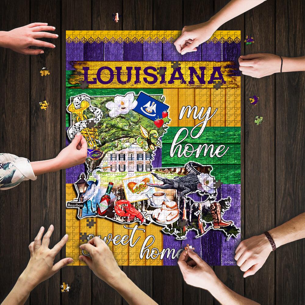 Louisiana My Home Sweet Home Jigsaw Puzzle Set Louisiana My Home Sweet Home Jigsaw Puzzle Set