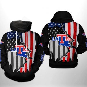 Louisiana Tech Bulldogs NCAA US Flag 3D Printed Hoodie/Zipper Hoodie