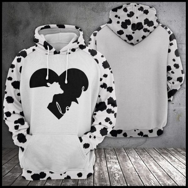 Love Cow 3D Printed Hoodie/Zipper Hoodie