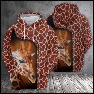 Love Giraffe 3D Printed Hoodie/Zipper Hoodie