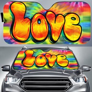 Love Hippie Car Auto Sun Shade