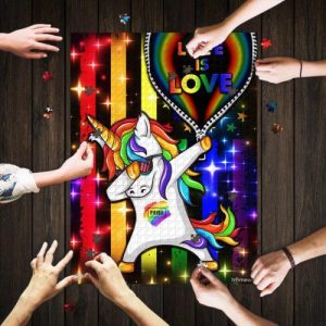 Love Is Love Unicorn Lgbt Jigsaw Puzzle Set
