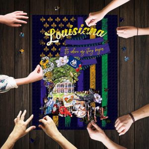 Love Louisiana Jigsaw Puzzle Set