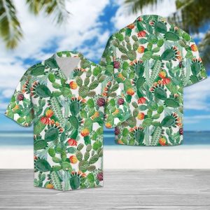Lovely Cactus Hawaiian Shirt Summer Button Up