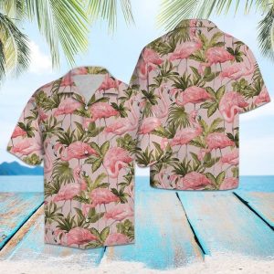 Lovely Flamingo Hawaiian Shirt Summer Button Up