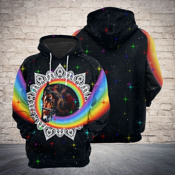 Majestic Horse Mandala 3D Printed Hoodie/Zipper Hoodie Majestic Horse Mandala 3D Printed Hoodie/Zipper Hoodie