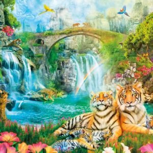 Majestic Tiger Grotto Jigsaw Puzzle Set