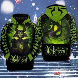 Maleficent Classic Cartoon Art 3D Printed Hoodie/Zipper Hoodie