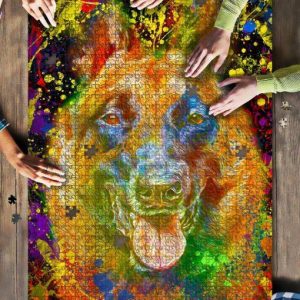 Malinois Dog Colorful Jigsaw Puzzle Set