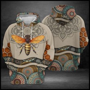 Mandala Bee 3D Printed Hoodie/Zipper Hoodie