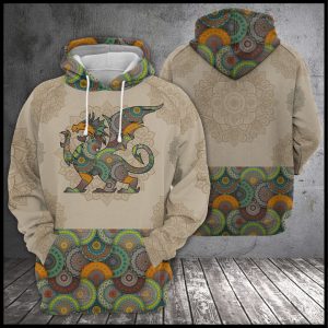 Mandala Dragon 3D Printed Hoodie/Zipper Hoodie