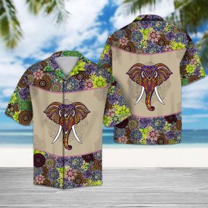 Mandala Elephant Hawaiian Shirt Summer Button Up