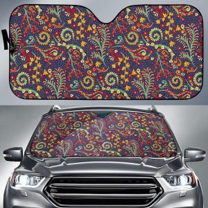 Mandala Floral Bohemian Car Auto Sun Shade