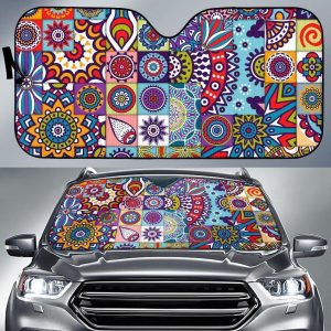 Mandala Tile Bohemian Car Auto Sun Shade