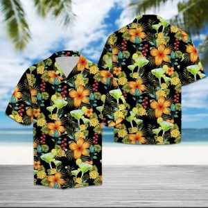 Margarita Colorful Floral Hawaiian Shirt Summer Button Up
