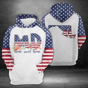 Maryland Home Sweet Home 3D Printed Hoodie/Zipper Hoodie