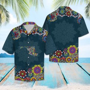 Maryland Mandala Hawaiian Shirt Summer Button Up