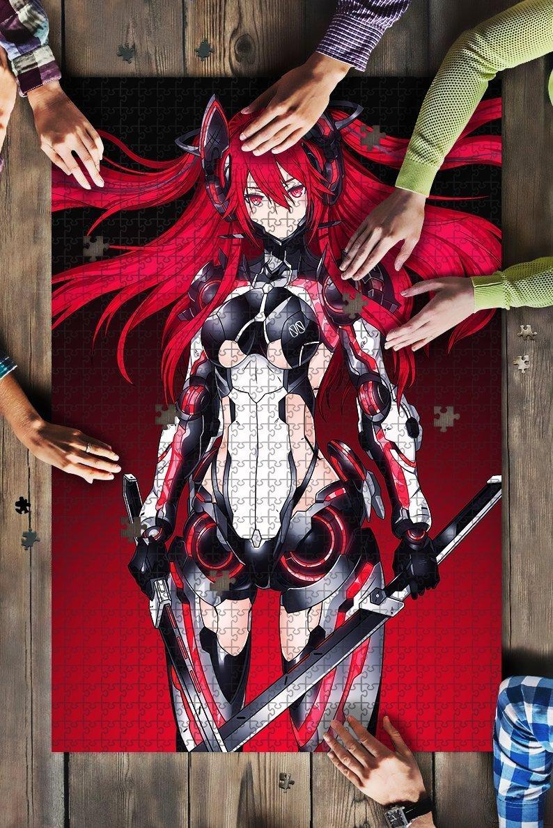 Mecha Girl Red Warrior Katana Jigsaw Puzzle Set Mecha Girl Red Warrior Katana Jigsaw Puzzle Set