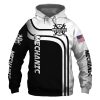 Mechanic Black US Flag 3D Printed Hoodie/Zipper Hoodie