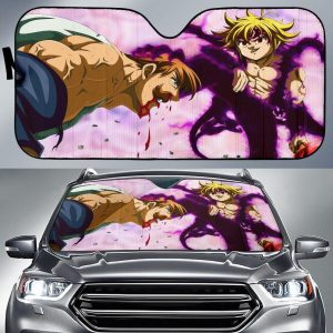 Meliodas Vs Escanor Car Auto Sun Shade