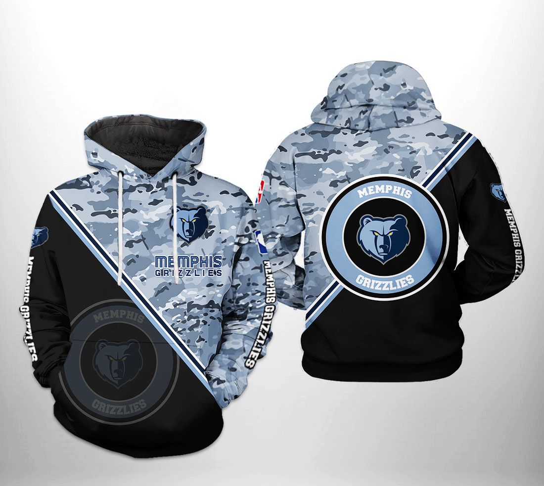 Memphis Grizzlies NBA US Camo Team 3D Printed Hoodie/Zipper Hoodie Memphis Grizzlies NBA US Camo Team 3D Printed Hoodie/Zipper Hoodie