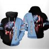 Memphis Grizzlies NBA US Flag Skull Team 3D Printed Hoodie/Zipper Hoodie