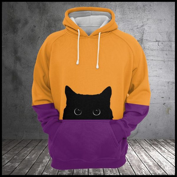 Meow Meow Black Cat 3D Printed Hoodie/Zipper Hoodie