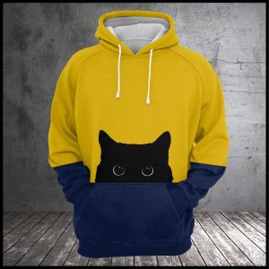 Meow Meow Black Cat 3D Printed Hoodie/Zipper Hoodie