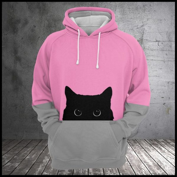 Meow Meow Black Cat 3D Printed Hoodie/Zipper Hoodie