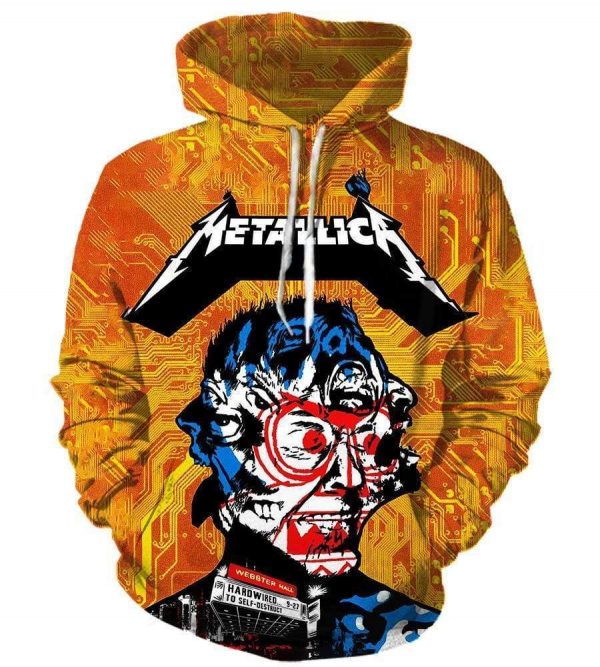 Metallica Yellow 3D Printed Hoodie/Zipper Hoodie Metallica Yellow 3D Printed Hoodie/Zipper Hoodie