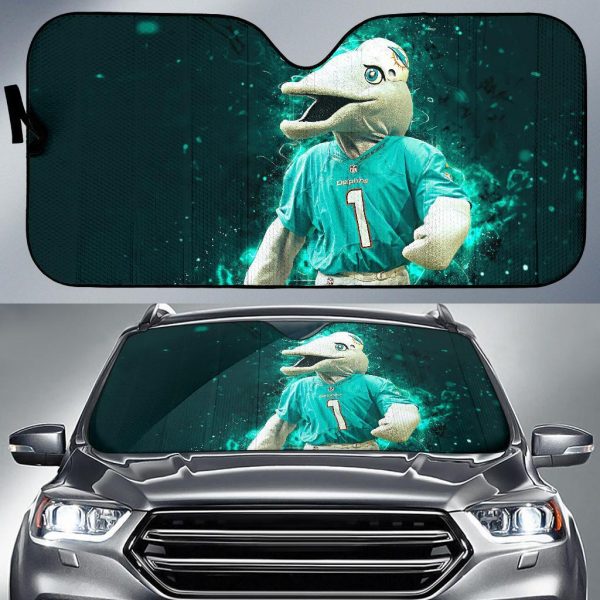 Miami Dolphins Mascot Car Auto Sun Shade