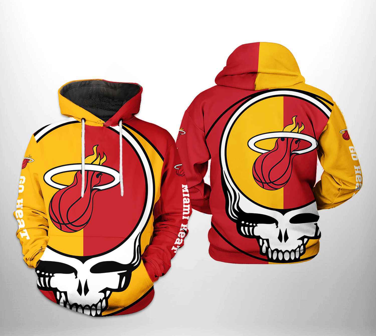 Miami Heat NBA Grateful Dead 3D Printed Hoodie/Zipper Hoodie Miami Heat NBA Grateful Dead 3D Printed Hoodie/Zipper Hoodie