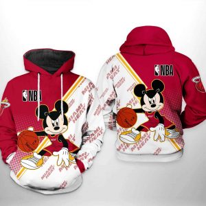 Miami Heat NBA Mickey 3D Printed Hoodie/Zipper Hoodie