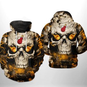 Miami Heat NBA Skull 3D Printed Hoodie/Zipper Hoodie