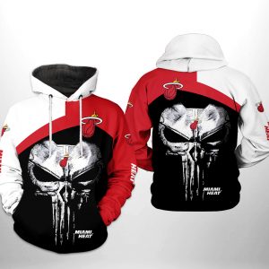 Miami Heat NBA Skull Punisher Team 3D Printed Hoodie/Zipper Hoodie