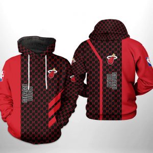 Miami Heat NBA Team Pattern Mix 3D Printed Hoodie/Zipper Hoodie
