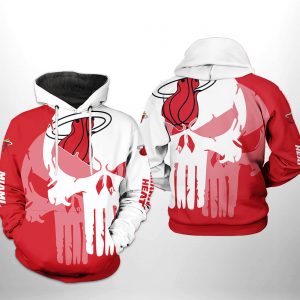 Miami Heat NBA Team Skull 3D Printed Hoodie/Zipper Hoodie