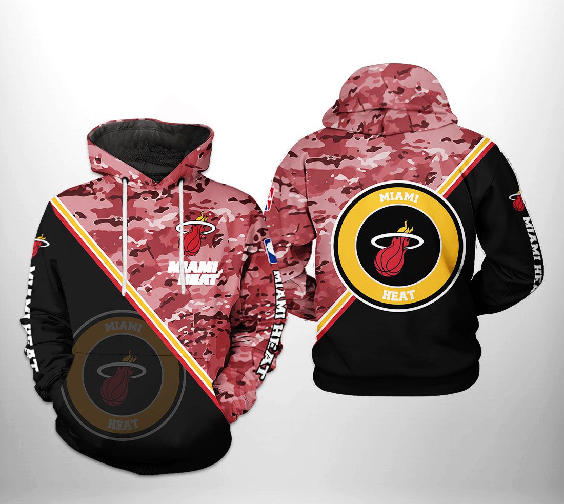 Miami Heat NBA US Camo Team 3D Printed Hoodie/Zipper Hoodie Miami Heat NBA US Camo Team 3D Printed Hoodie/Zipper Hoodie