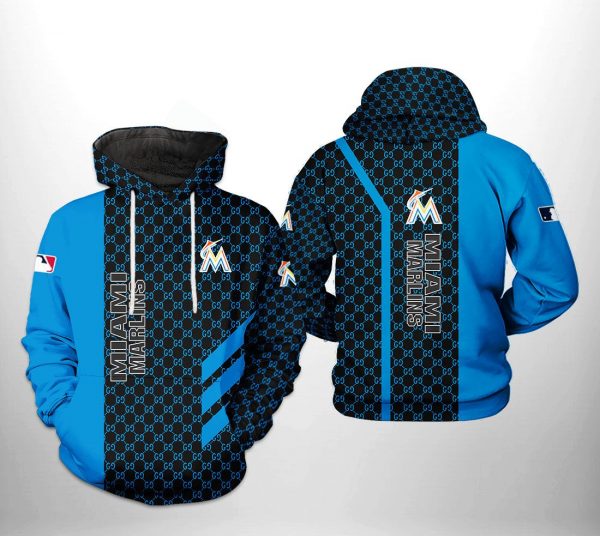 Miami Marlins MLB 3D Printed Hoodie/Zipper Hoodie