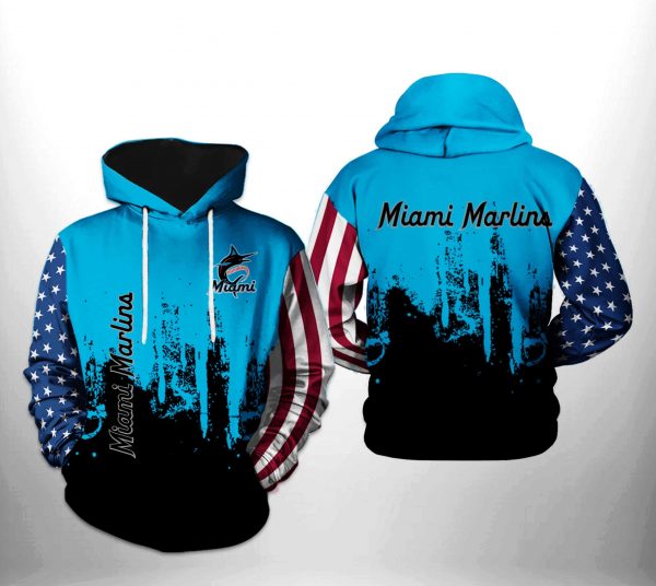 Miami Marlins MLB Team US 3D Printed Hoodie/Zipper Hoodie