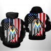 Miami Marlins MLB US Flag 3D Printed Hoodie/Zipper Hoodie