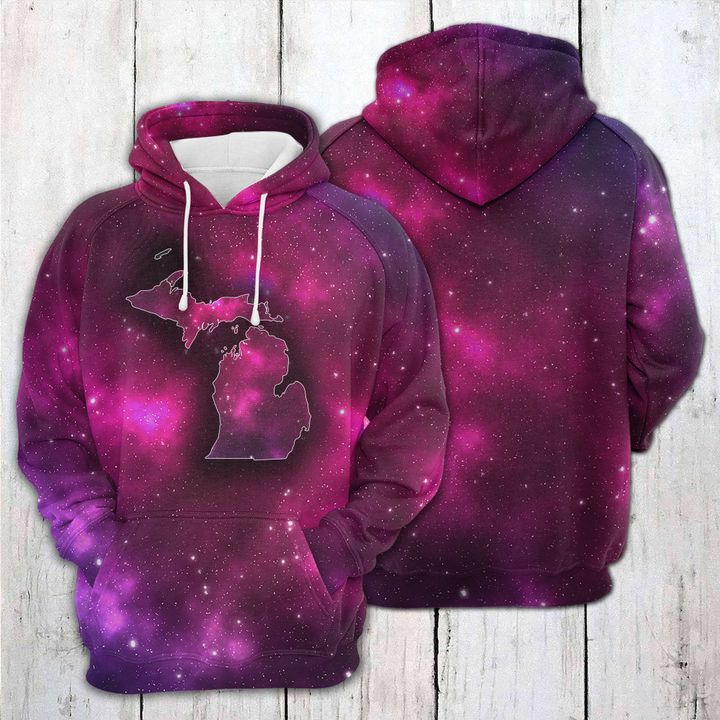 Michigan Purple Galaxy 3D Printed Hoodie/Zipper Hoodie Michigan Purple Galaxy 3D Printed Hoodie/Zipper Hoodie