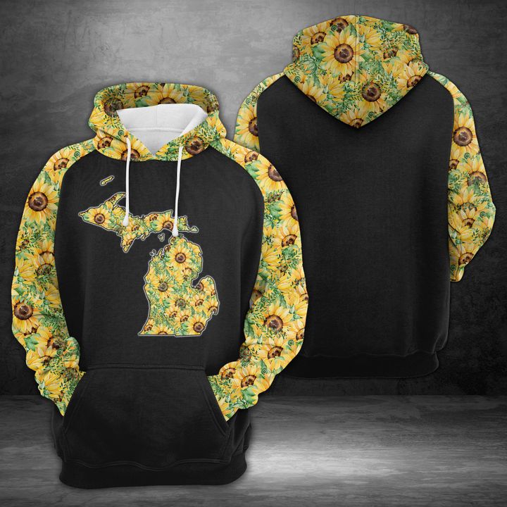 Michigan Sunflower 3D Printed Hoodie/Zipper Hoodie Michigan Sunflower 3D Printed Hoodie/Zipper Hoodie